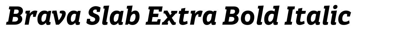 Brava Slab Extra Bold Italic image